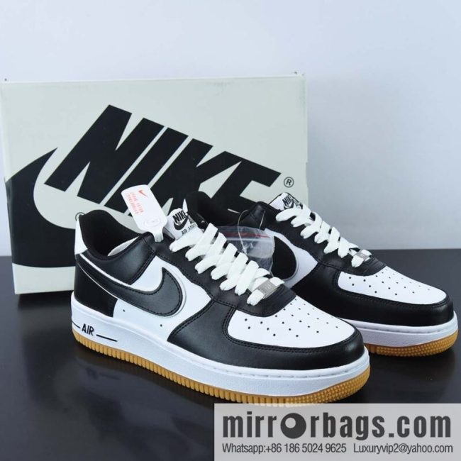 Nike Air Force 1 Low \'07 \"Black and White Raw Rubber\" Low Help Air Force One, Item Number: AW2296-002