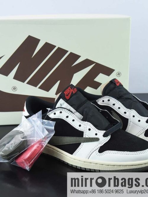 Travis Scott x Nike Wmns Air Jordan 1 Low OG SP \"Olive\" AJ1S joint inversion panda olive green Jordan item number: DZ4137-106