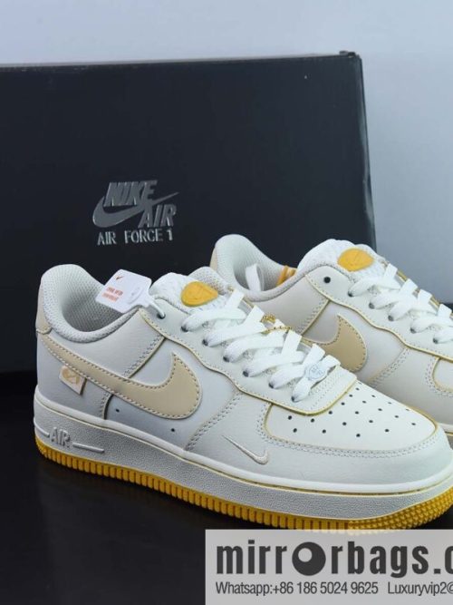 Nike Air Force 1 AF1 Air Force One/low-top, beige embroidery low-top casual board shoes, item number: FB1839-222