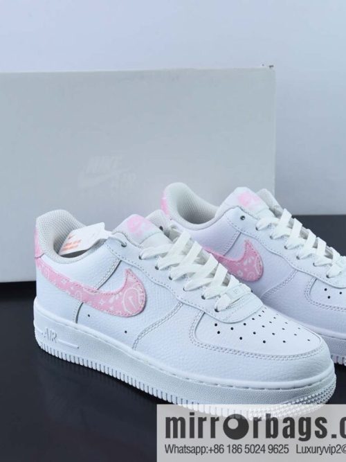 Nike Air Force 1 \'07 Low White Pink Cashew Flower, Air Force No. 1 Low Top Leisure Sports Board Shoes Item Number: DJ9942-106