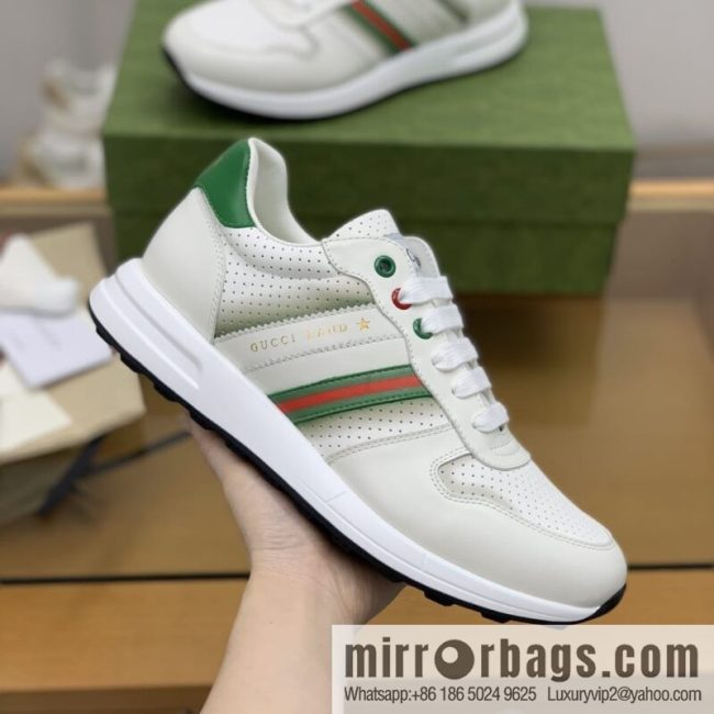 Gucci Gucci color matching double G men\'s sports running shoes