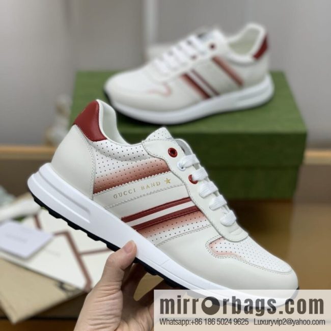 Gucci Gucci color matching double G men\'s sports running shoes