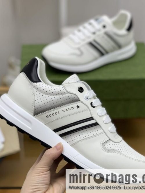 Gucci Gucci color matching double G men\'s sports running shoes