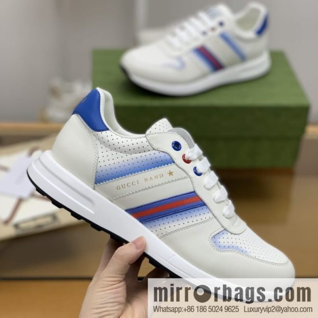 Gucci Gucci color matching double G men\'s sports running shoes