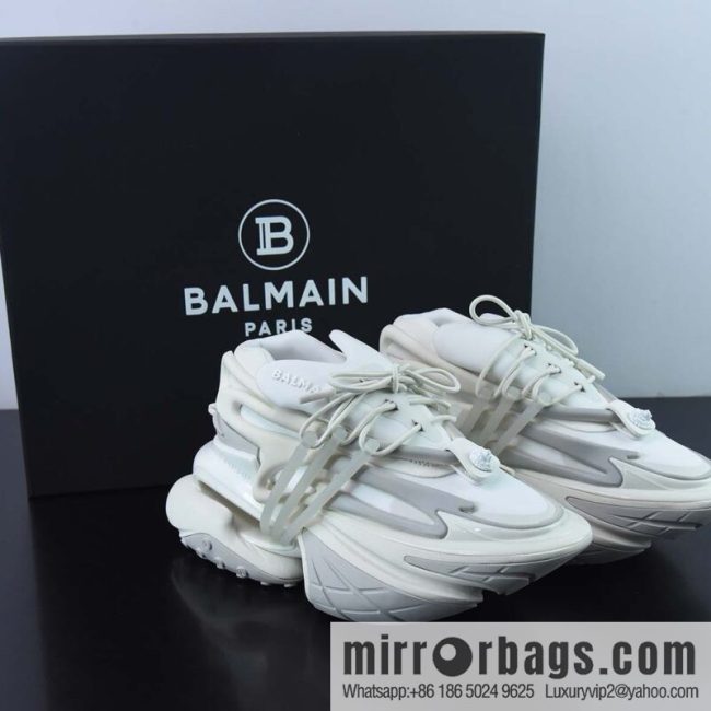 Balenciaga/Balenciaga, Balmain, Unicorn Vintage Daddy Shoes/White