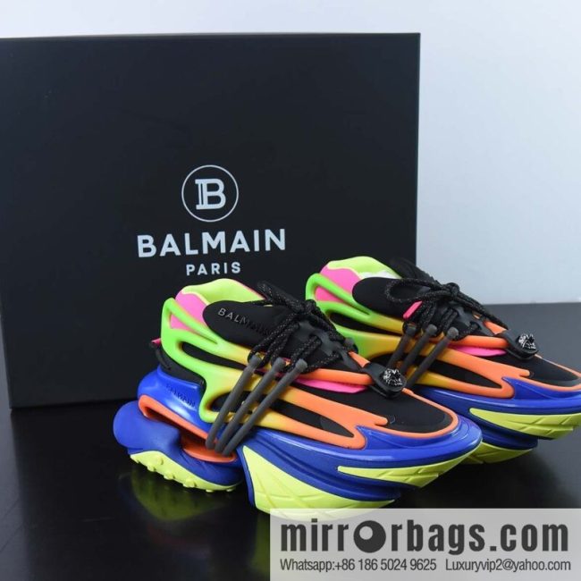 Balenciaga/Balenciaga, Balmain, Unicorn Vintage Daddy Shoes/Rainbow