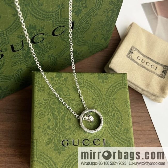 New Gucci Gucci His & Hers double ring necklace