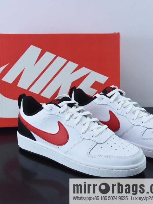 NK Court Borough Low 2 white black red, low top versatile breathable casual sports shoes, item number: BQ5448-110