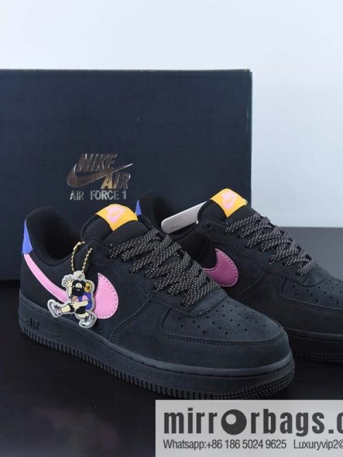 NIKE Air Force 1 \'07 black powder joint name, joint name Air Force No. 1 low-top sports and leisure board shoes, item number: CD0887-001