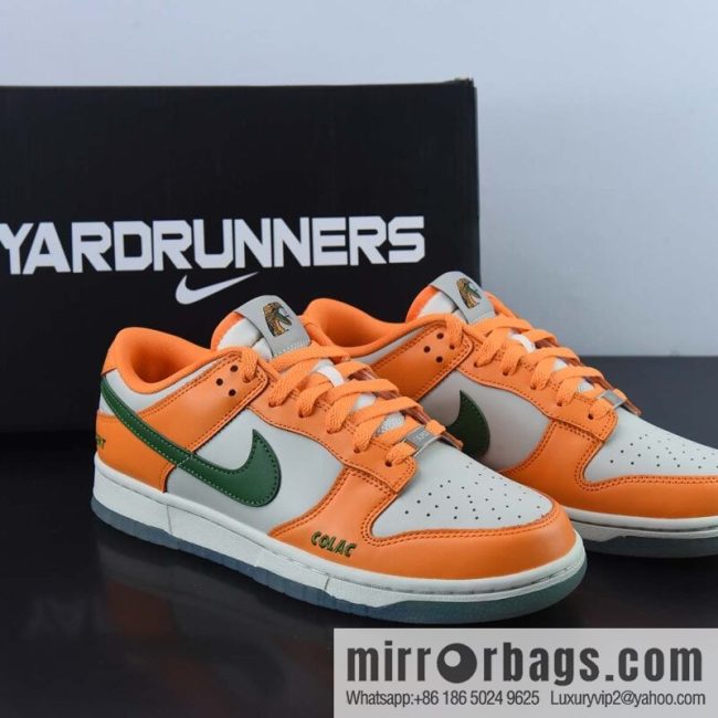 Florida A & M x Nike Dunk Low \"COLAC\" white green orange low-top casual board shoes, produced by Pure Original Factory, item number: DR6188 800