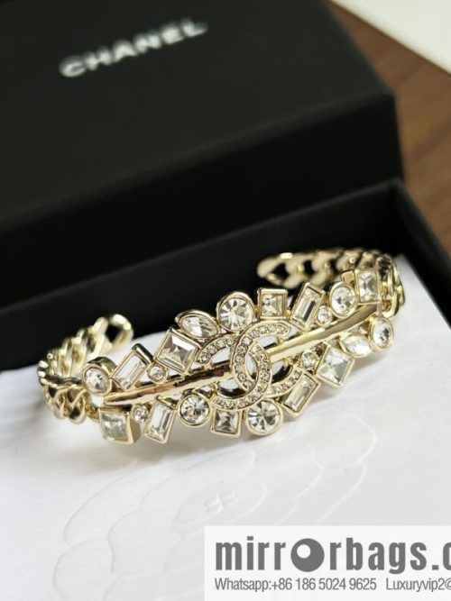 New ☑️ CHANEL Chanel Double C Full Diamond Opening Bracelet