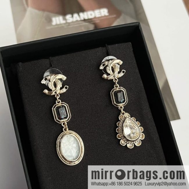 New ☑️ CHANEL Chanel c3 double c colored treasure stud earrings - Image 2