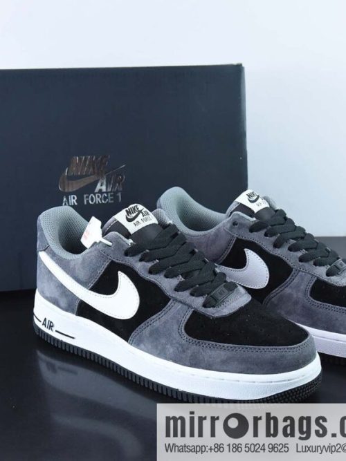 Nike Air Force 1 Low \'07 suede, dark gray color scheme Air Force One low-top casual sneakers Item number: NT9966-336