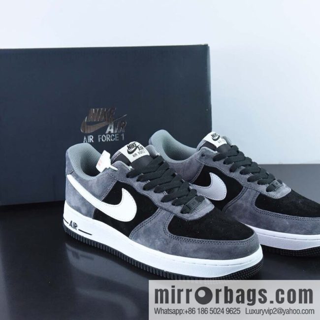 Nike Air Force 1 Low \'07 suede, dark gray color scheme Air Force One low-top casual sneakers Item number: NT9966-336