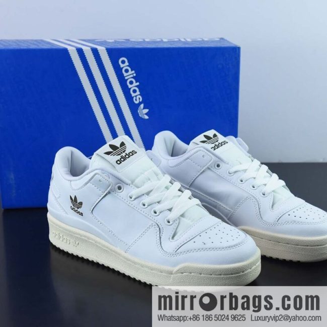 AD Originals Forum 84 ADV Snow White Black Pure Original, Classic Unisex Trend Top Leather Casual Shoes Item Number: GW3180