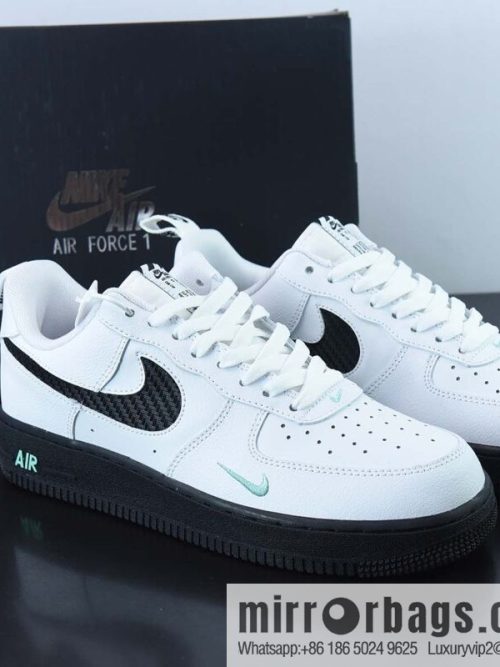 Air Force 1 \'07 Low Air Force No. 1 \"Fanmao black and white small double hook\" low-top casual board shoes, item number: DR0155-100