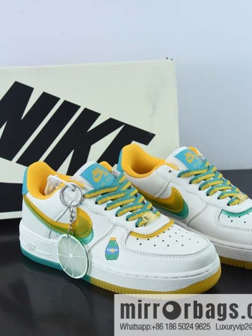 Nike Air Force 1 \'07 Low \"Sprite\" Air Force One Classic \"leather (fabric) beige yellow green double hook\" low-top casual shoes CW1574-803