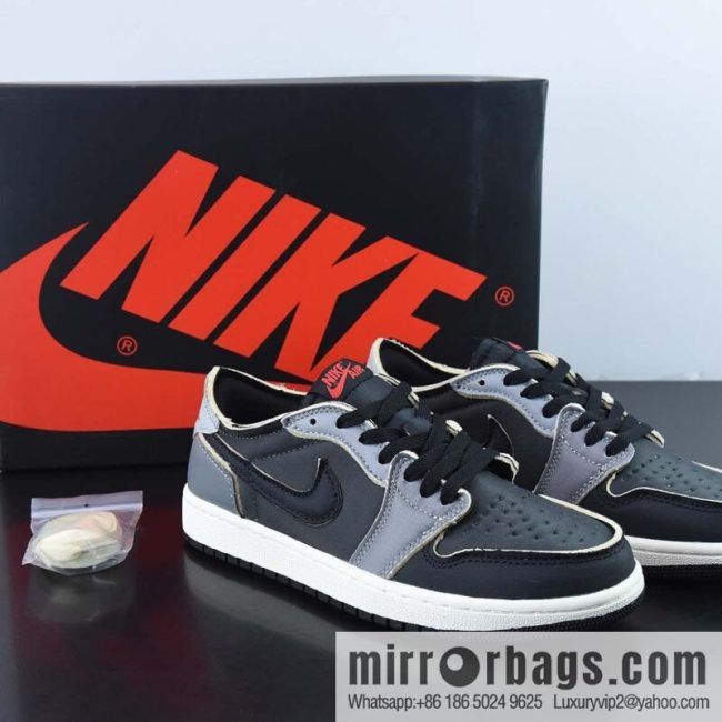 Air Jordan 1 Retro Low OG EX black and gray official synchronization new color low-top casual board shoes, item number: DV0982-006