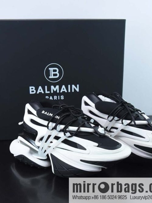 BALMAIN, Unicorn Vintage Daddy Shoes/Black and White