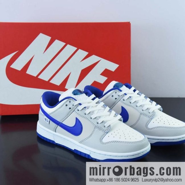 Nike SB Dunk Low GS \"Ivory Hyper Royal\" beige blue 3M reflective low-top casual shoes, item number: FB1841-110
