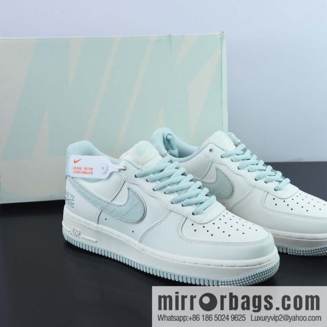 Nike Air Force 1 07 Low \"beige crocodile leather\" New York limited Air Force One low-top casual shoes 3M reflective item number: PQ5636-226