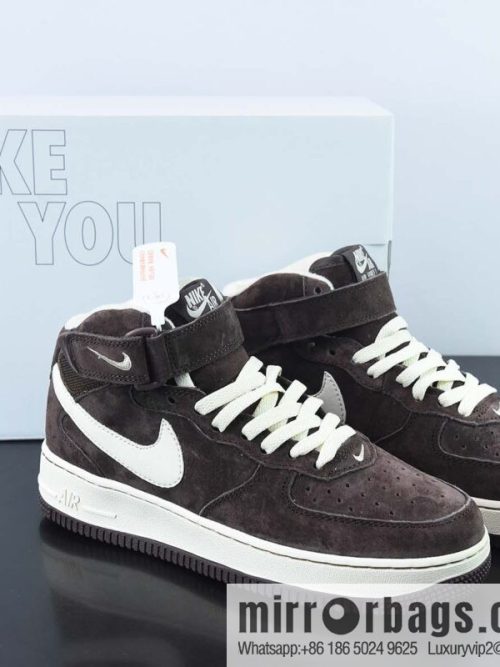 Nk Air Force 1 \'07 Mid QS Brown, Air Force One Medium Top Casual Sneakers DM0107-200