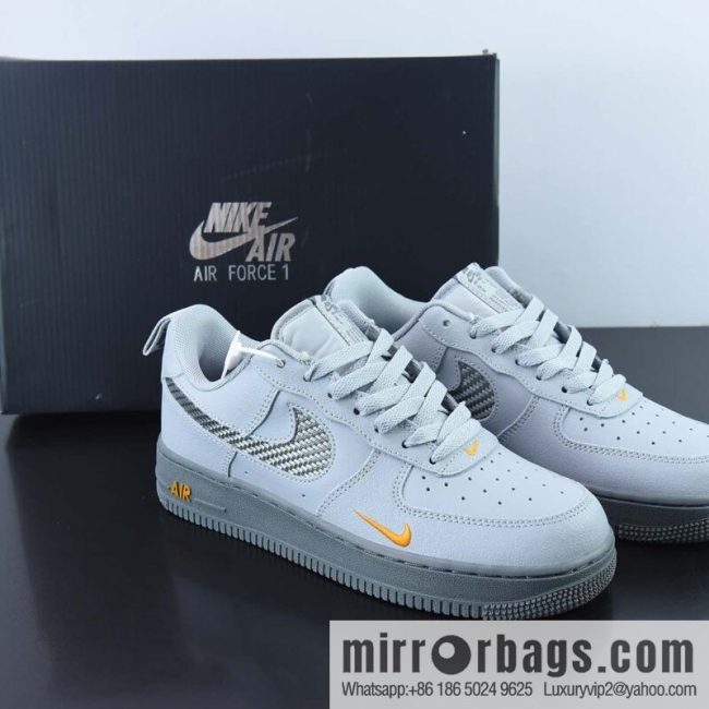 Nike Air Force 1 Low black and gray, yellow hook, Air Force No. 1 low-top sports and leisure board shoes, item number: DR0155-001