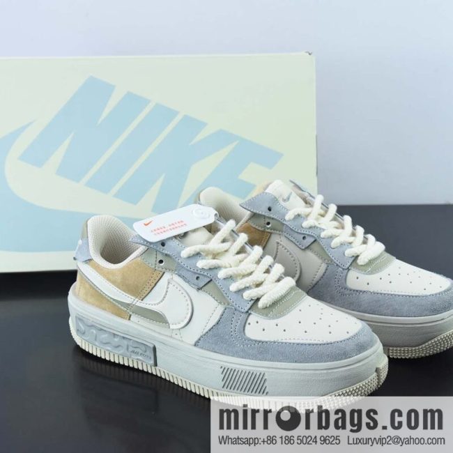 Nike Air Force 1 AF1 Air Force One/low-top, white gray-brown, deconstructed low-top casual board shoes, item number: CW6688-802