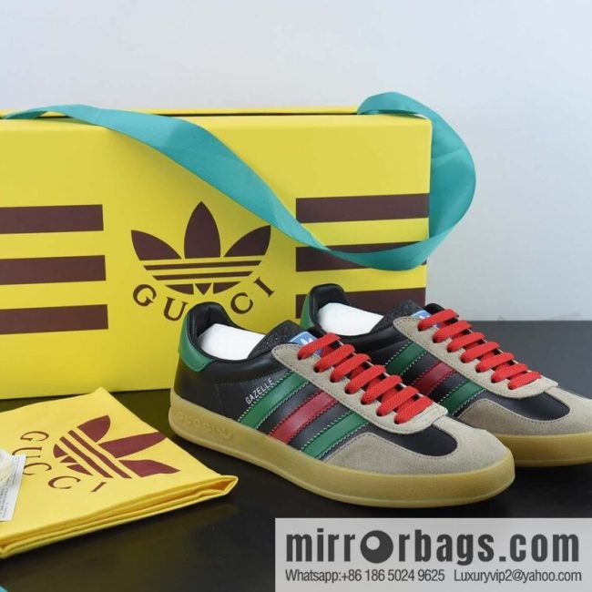 Adidas x GUCCI heavy joint clover logo iconic low-top casual board shoes