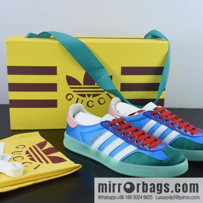 Adidas x GUCCI heavy joint clover logo iconic low-top casual board shoes