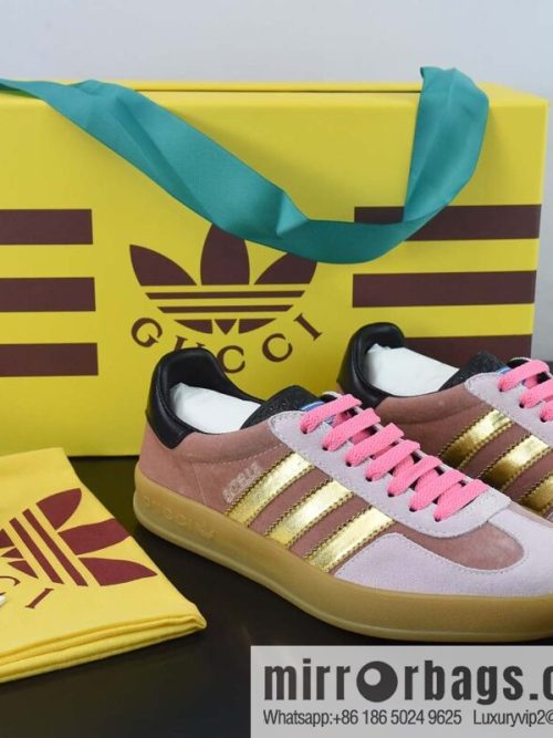 Adidas x GUCCI heavy joint clover logo iconic low-top casual board shoes