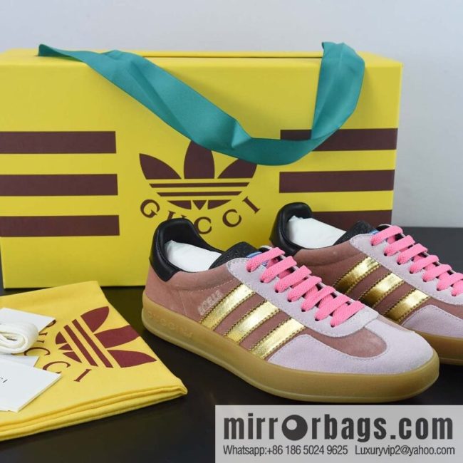 Adidas x GUCCI heavy joint clover logo iconic low-top casual board shoes