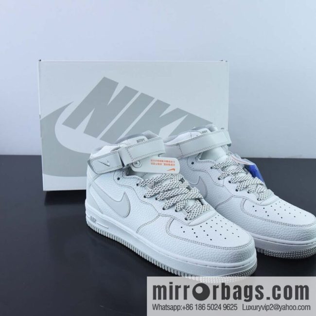 Nike Air Force 1 Mid Mark line Gypsy, ice gray color scheme Air Force No. 1 middle help basketball shoes Item number: MK0619-211