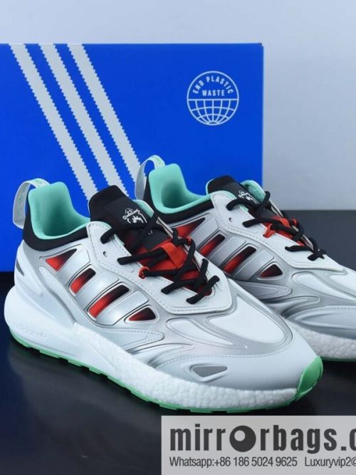 Adidas Originals ZX 2K Boost 2.0 Low Top High Bounce Vintage Casual Sports Versatile Running Shoes