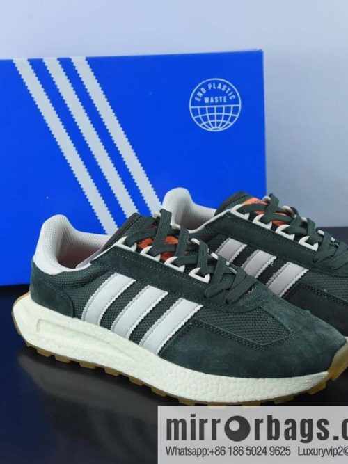 Adidas Retropy E5 Item Number: HP7849 Green, Popcorn midsole Vintage Sports Casual Running Shoes