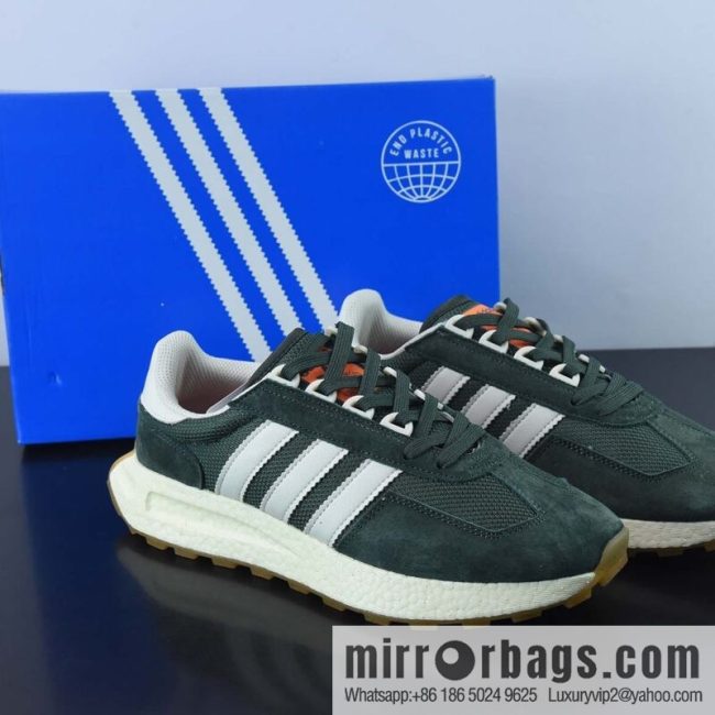 Adidas Retropy E5 Item Number: HP7849 Green, Popcorn midsole Vintage Sports Casual Running Shoes