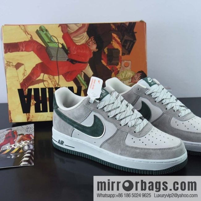 AKIRA × Nike Air Force 1 Low \'07 gray-green suede, Gypsy color scheme Air Force No. 1 low-top casual board shoes Item number: DF3966-723