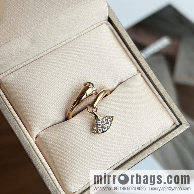 BVLGARI Bulgari classic full diamond fan ring - Image 3