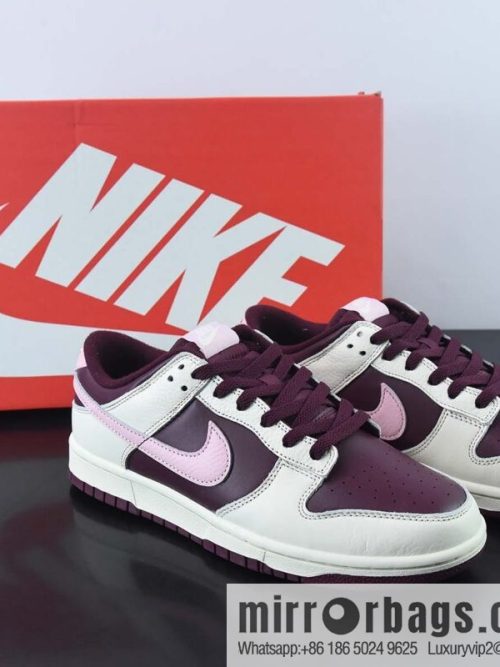Nike SB Dunk Low burgundy Valentine\'s Day low-top casual shoes