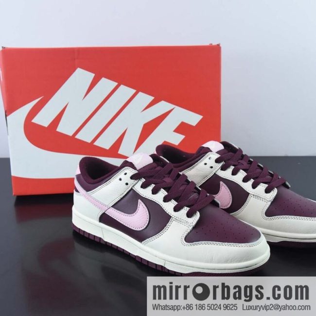 Nike SB Dunk Low burgundy Valentine\'s Day low-top casual shoes