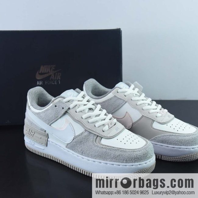 NK WMNS Air Force 1 Shadow\'s new girl deconstructivist design, Air Force One Macaron low-top casual board shoes, item number: FB7172-111