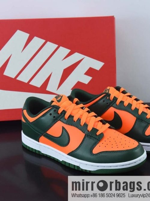 Nike SB Dunk Low \"Miami Hurricanes\" Dunk Series Low Top Casual Sports Skateboard Shoes Item Number: DD1391-300
