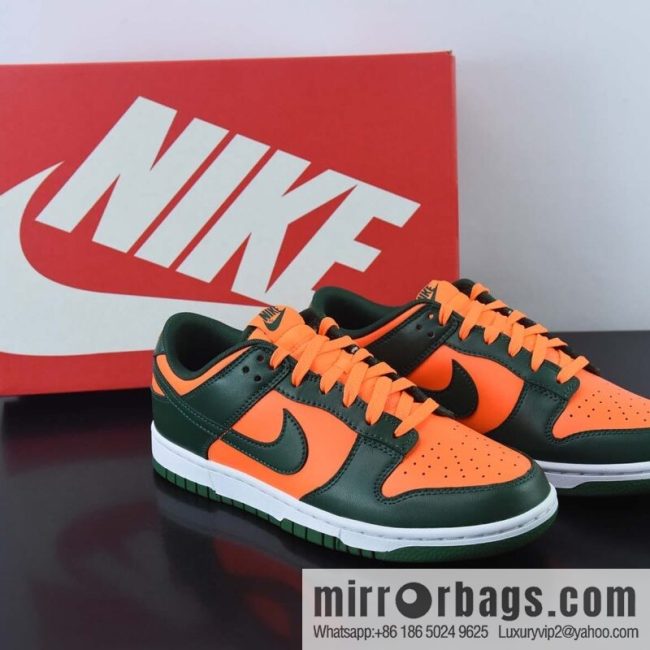 Nike SB Dunk Low \"Miami Hurricanes\" Dunk Series Low Top Casual Sports Skateboard Shoes Item Number: DD1391-300