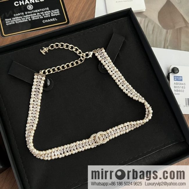 New ☑️ CHANEL Chanel double c pearl necklace