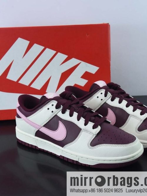 Nike SB Dunk Low dunk series Vintage low-top leisure sports skateboard shoes burgundy Valentine\'s Day item number: DR9705-100
