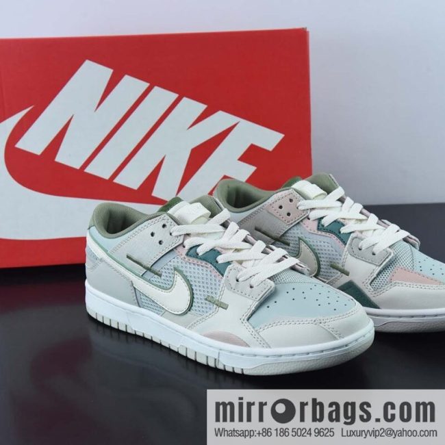 NK Dunk Scrap patchwork monster, white and green pink low-top casual board shoes, item number; DM0802-001