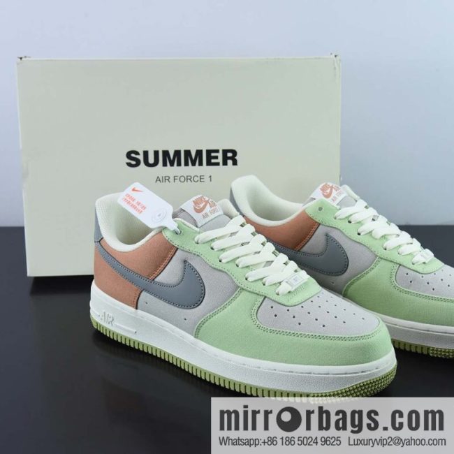 NIke Air Force 1 \'07 Gray cyan cloth Air Force One low-top casual board shoes Item number: DG2296-015