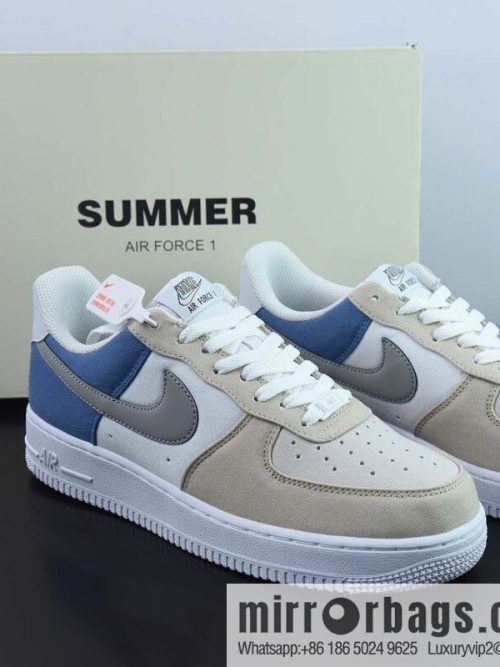 NIke Air Force 1 \'07 Gray-blue cloth Air Force One low-top casual board shoes Item number: DG2296-018
