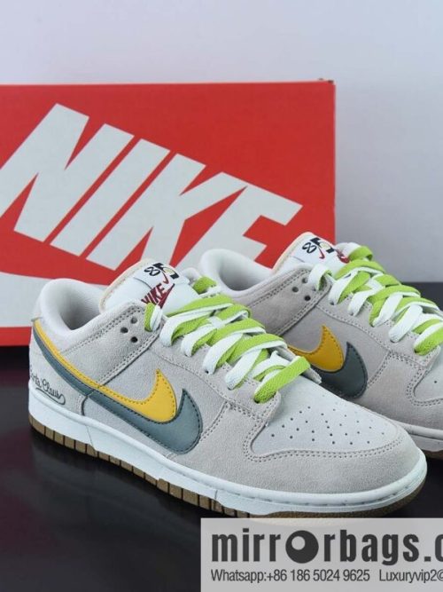 Nk SB Dunk Low \"85\" green and yellow double hook SB low-top sports and leisure board shoes, item number: DO9457-111
