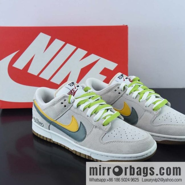 Nk SB Dunk Low \"85\" green and yellow double hook SB low-top sports and leisure board shoes, item number: DO9457-111